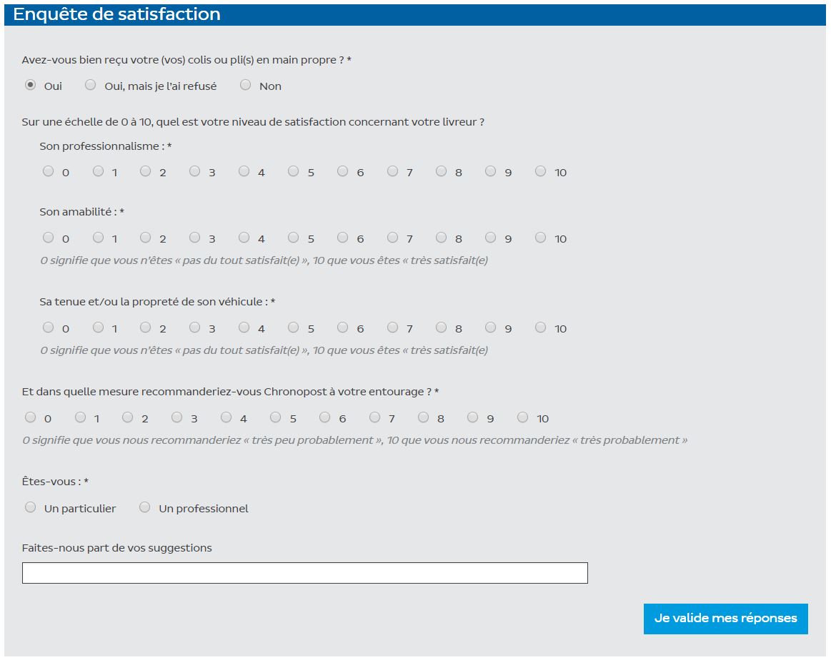 Questionnaire d'Ecoute Client